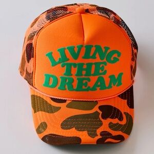 Ascot and Hart Orange Camouflage Trucker Hat